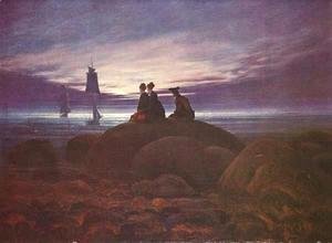 Caspar David Friedrich - The Moon Rising over the Sea