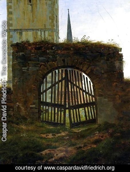 Caspar David Friedrich - The Cemetery Gate (The Churchyard)