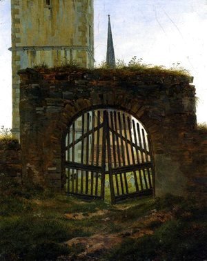 Caspar David Friedrich - The Cemetery Gate (The Churchyard)