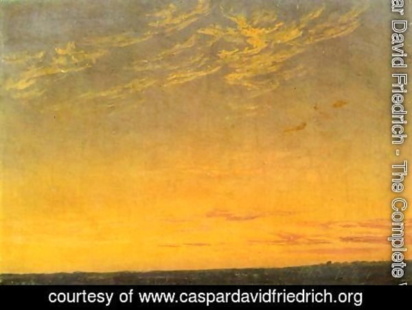 Caspar David Friedrich - Evening with clouds