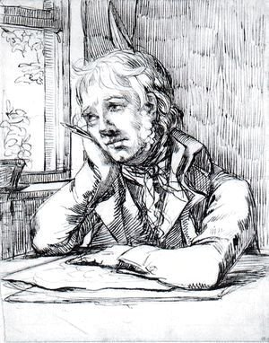 Caspar David Friedrich - Self-portrait with Raised Arm
