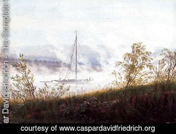 Caspar David Friedrich - Ship on the River Elbe in the Early Morning Mist