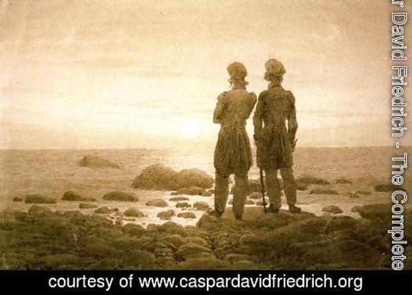 Caspar David Friedrich - Two men at Moonrise