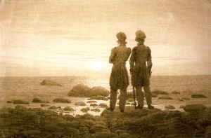 Caspar David Friedrich - Two men at Moonrise