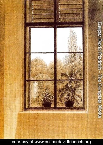 Caspar David Friedrich - Window and Garden