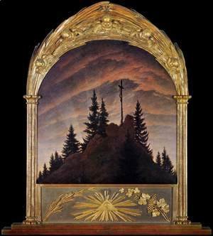 Caspar David Friedrich - Cross in the Mountains (Tetschen Altar) 2