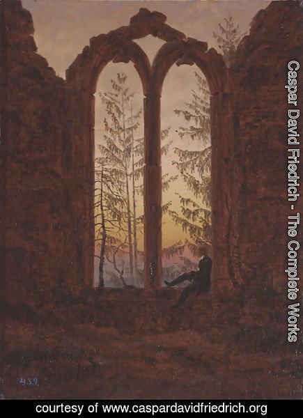 Caspar David Friedrich - The Dreamer (Ruins of the Oybin Monastery)