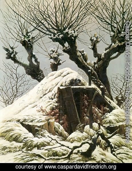 Caspar David Friedrich - Snowy Hut (hut in the snow)