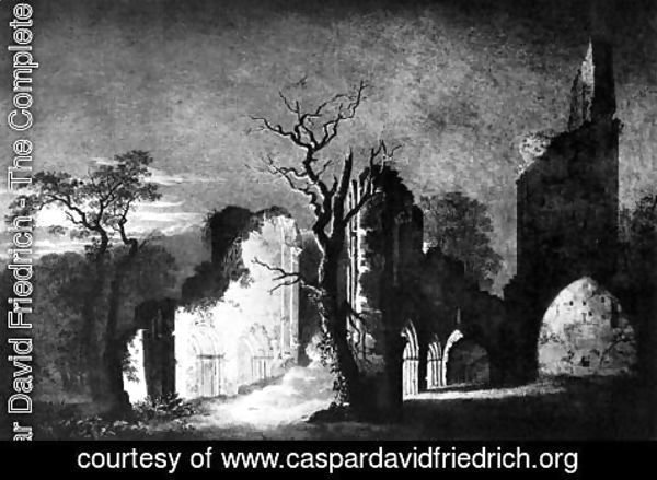 Caspar David Friedrich - West facade of the ruins of Eldena