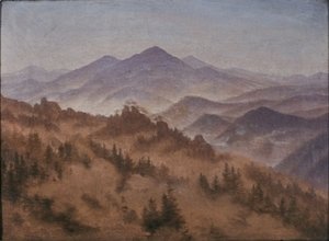 Caspar David Friedrich - Landscape with the Rosenberg in Bohemian Switzerland