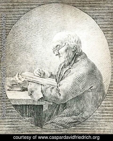 Caspar David Friedrich - Adolf Gottlieb Friedrich Reading 1802