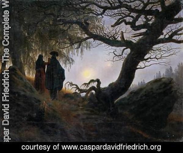 Caspar David Friedrich - Man and Woman Contemplating the Moon c. 1824