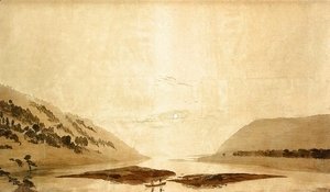 Caspar David Friedrich - Mountainous River Landscape (Day Version) 1830-35