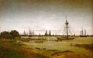 Caspar David Friedrich - Port by Moonlight 1811