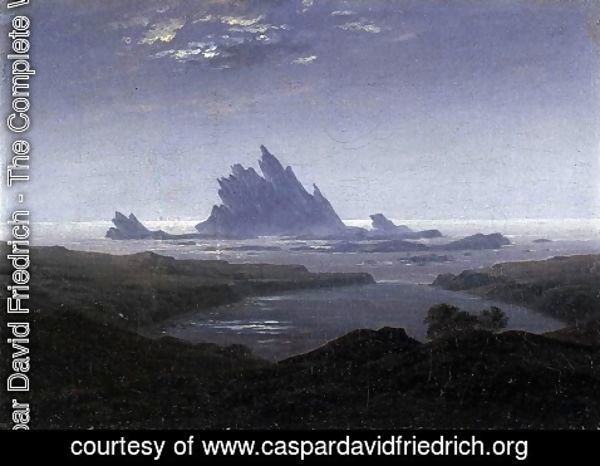 Caspar David Friedrich - Rocky Reef on the Sea Shore  c.1824