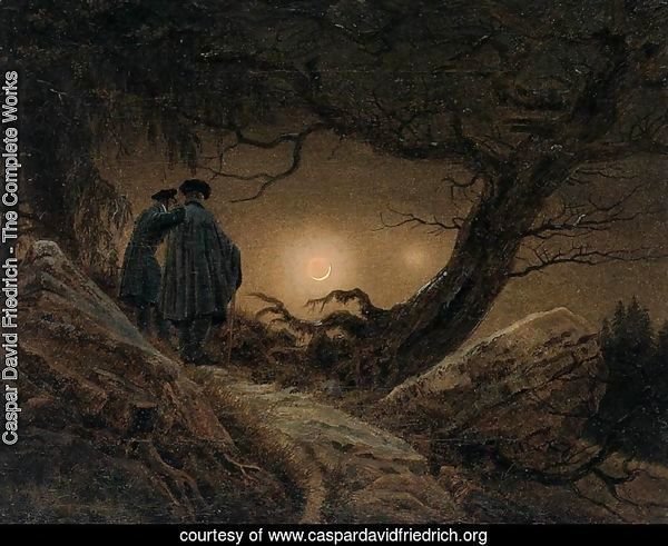 Two Men Contemplating the Moon 1819-20