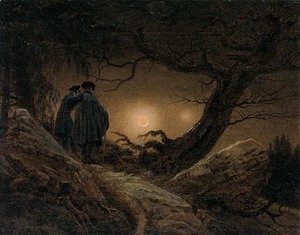 Caspar David Friedrich - Two Men Contemplating the Moon 1819-20