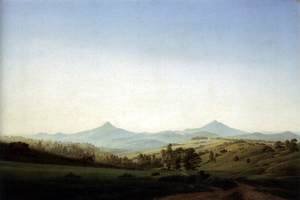 Bohemian Landscape with Mount Milleschauer 1808