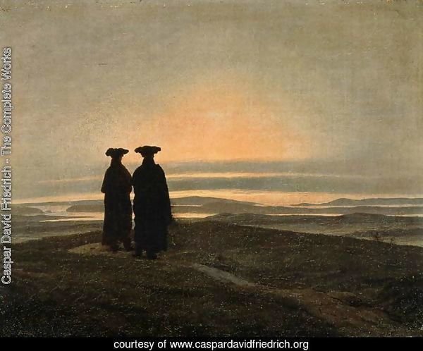 Evening Landscape with Two Men 1830-35