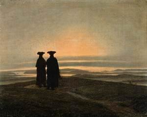 Caspar David Friedrich - Evening Landscape with Two Men 1830-35