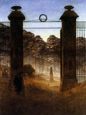 Caspar David Friedrich - The Cemetery Entrance 1825