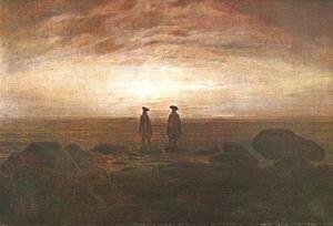 Caspar David Friedrich - Two Men by the Sea at Moonrise