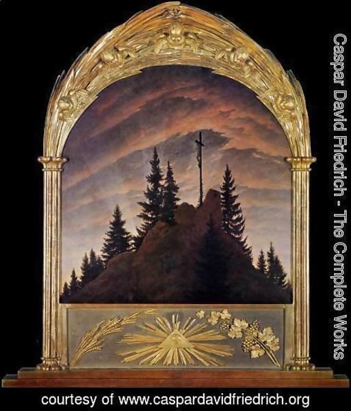 Caspar David Friedrich - Cross in the Mountains (Tetschen Altar)