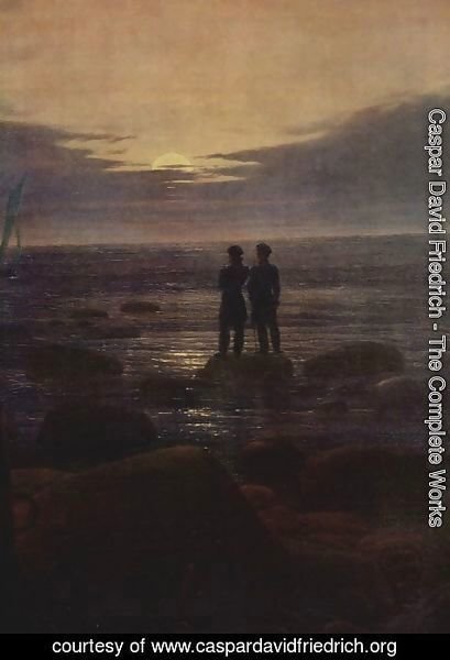 Caspar David Friedrich - Moonrise by the Sea (detail)