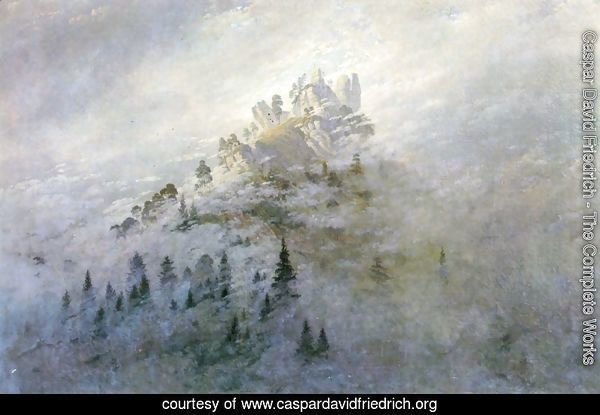 Morning fog in mountains