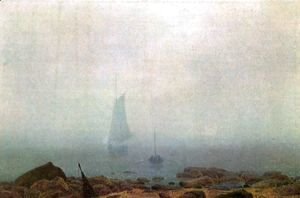 Caspar David Friedrich - Sea beach in the fog