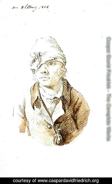 Caspar David Friedrich - Self-Portrait with Cap and Sighting Eye-Shield