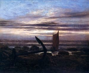Caspar David Friedrich - Evening on the Baltic Sea