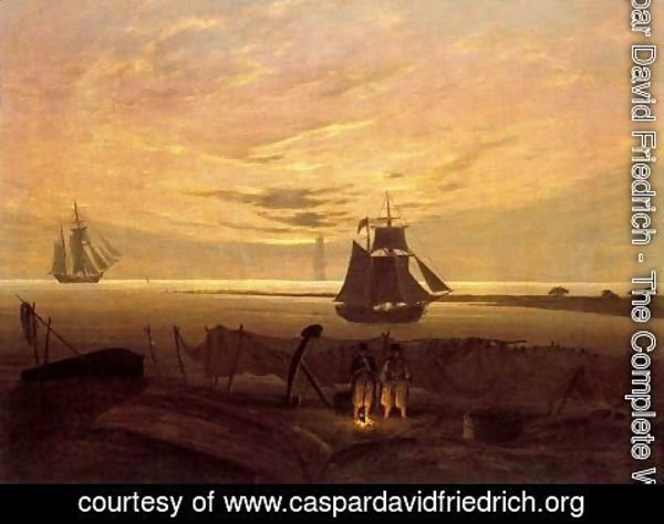 Caspar David Friedrich - Evening on the Baltic Sea 2