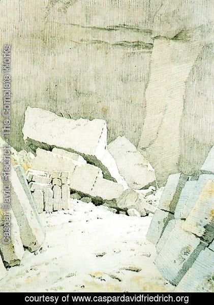 Caspar David Friedrich - Fallen Rocks
