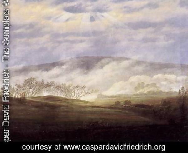 Caspar David Friedrich - Fog in the Elbe Valley
