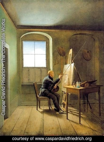 Caspar David Friedrich - Georg Friedrich Kersting. Friedrich's Studio