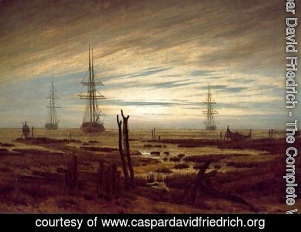 Caspar David Friedrich - Ships at Anchar