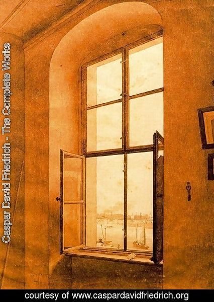 Caspar David Friedrich - View from the Artist's Studio (left-hand window)