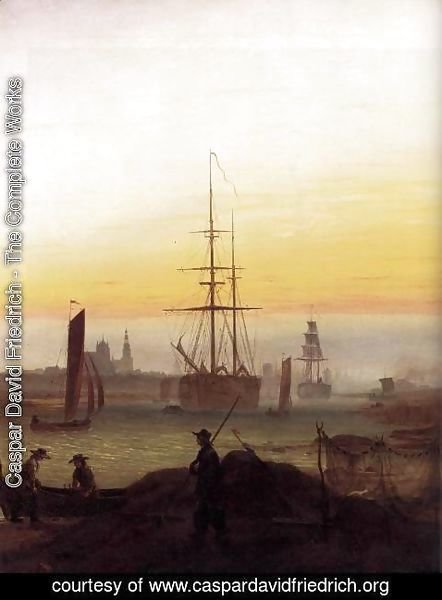 Caspar David Friedrich - Greifwald Harbour