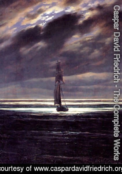 Caspar David Friedrich - Seascape in the Moonlight (ca. 1835)