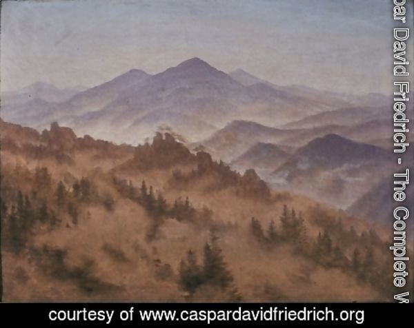 Caspar David Friedrich - Landscape with the Rosenberg in Bohemian Switzerland