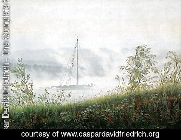 Caspar David Friedrich - Elbschiff in early morning fog