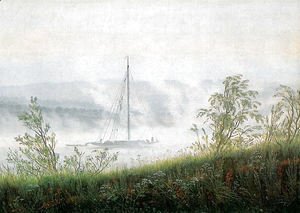 Caspar David Friedrich - Elbschiff in early morning fog