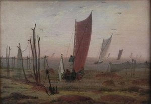 Caspar David Friedrich - Ships sailing off in the morning