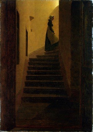 Woman on the stairs