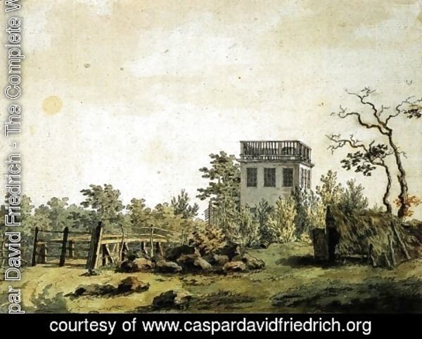Caspar David Friedrich - Landscape with Pavilion c. 1797