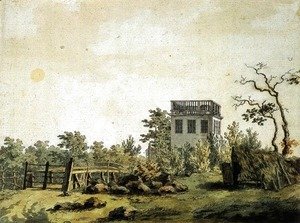 Caspar David Friedrich - Landscape with Pavilion c. 1797