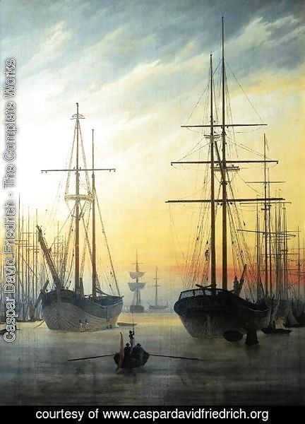 Caspar David Friedrich - View of a Harbour 1815-16