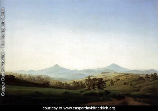 Bohemian Landscape with Mount Milleschauer 1808